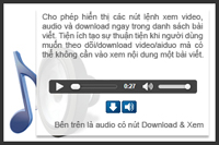 thiết kế web nghe, tải audio ngay trên trang web