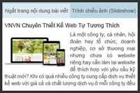 Khung bài viết dạng tab