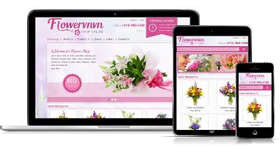 thiết kế web mẫu bán hoa #00047