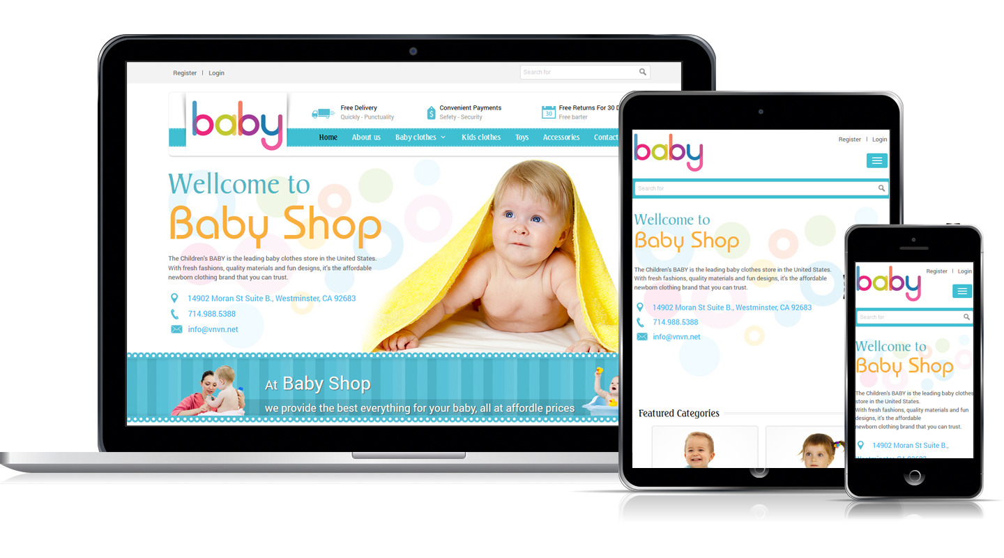 Thiết kế web mẫu baby shop #00060